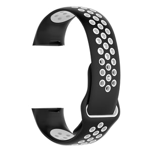IMOS Replace Smart Bracelet Color Mixing Strap For Fitbit Charge3 - Black + White