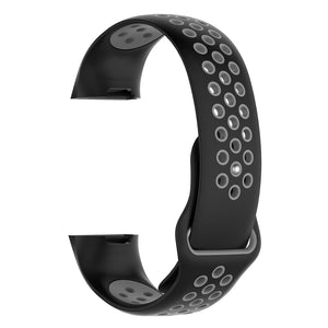 IMOS Replace Smart Bracelet Color Mixing Strap For Fitbit Charge3 - Black + Gray