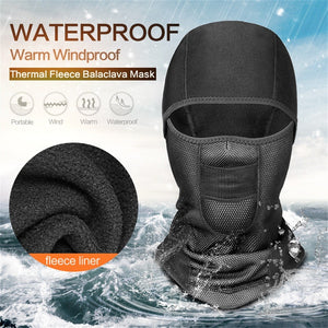 Winter Motorcycle Cycling Face Mask Breathable Windproof Outdoor Sport Warm Ski Headgear Motorcycle Accessories Black