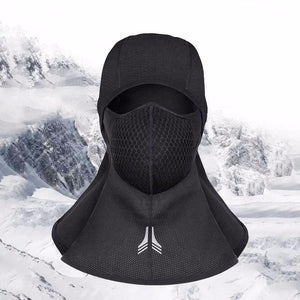 Winter Motorcycle Cycling Face Mask Breathable Windproof Zipper Outdoor Sport Activated Carbon Filter Warm Warm Headgear Black