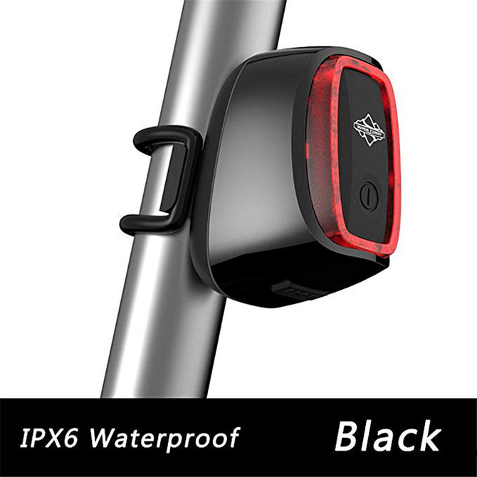 ARSUXEO Bicycle Smart Taillights Dual Induction LED Taillight Automatic USB Charging Tail Light Random Color