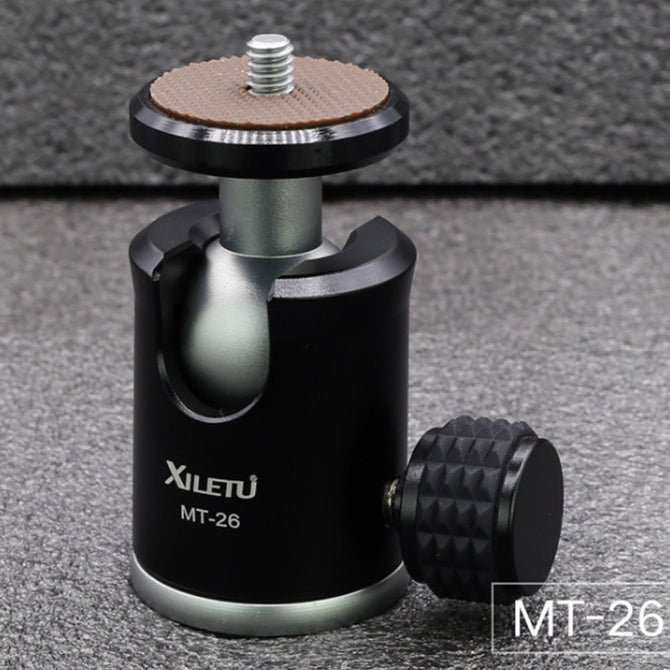 Mini Ball Tripod Head, 360 Degree Swivel Mini Tripod Ballhead, 1/4 Screw Mount Stand For DSLR DV Camera Black