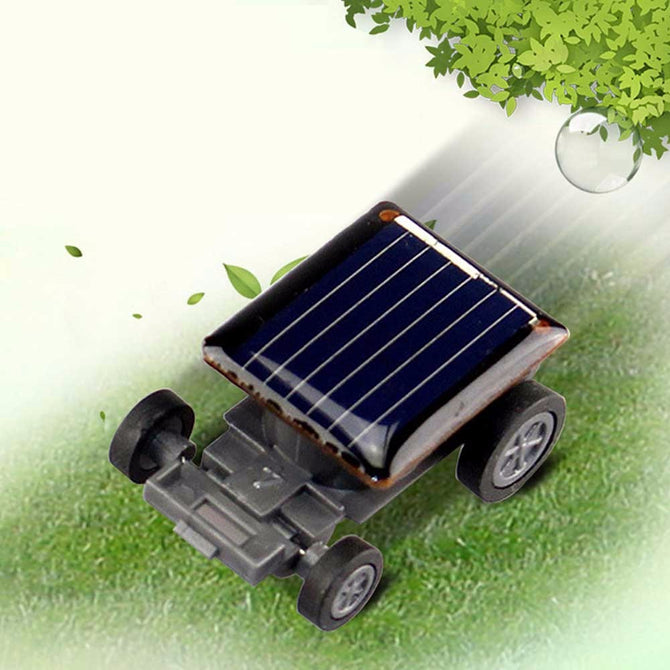Mini Creative Solar Powered Toy Car Racer Educational Gadget Children Kid\'s Toy Black