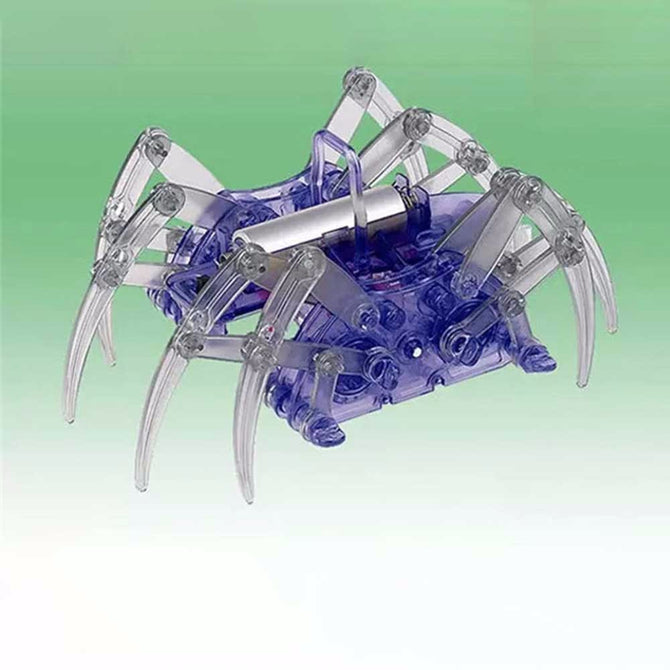 Electric Robot Spider Toy, DIY Assembly Educational Toy Kit For Kids, Christmas Halloween Birthday Gift Blue