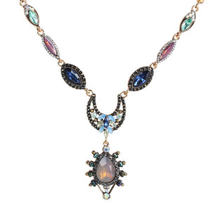 National Pendant Necklaces Crystal Beaded Stellar Design Chain Fashion Jewelry For Women Multi