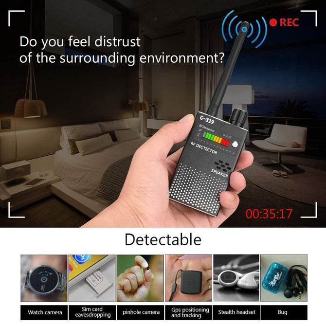 Eilimy Anti Wireless RF Signal Detector[Upgrade Enhanced] GPS Camera Signal Detector Detecting Finder GSM Device Finder