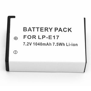 Canon Camera LP-E17 Half Decode 1040mAh Lithium Battery White + Black