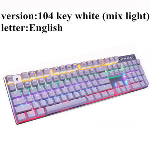 ESAMACT Metoo Edition Mechanical Keyboard 87 keys Blue Switch Gaming Keyboards for Tablet Desktop Russian sticker