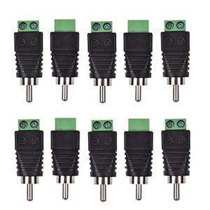 ZHAOYAO 10pcs Phono RCA Male Plug AV Tornillo Terminal Plug Connector