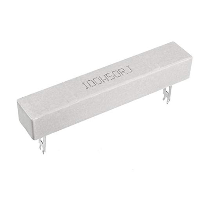 ZHAOYAO 100W 50 Ohm Power Resistor Ceramic Cement Resistor Axial Lead White