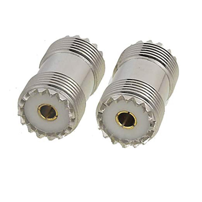 ZHAOYAO S0-239 UHF Double Female Coax Adapter Connector Plug (2 PCS)