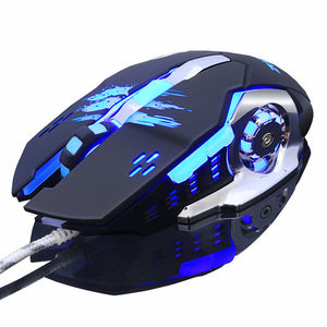 ESAMACT Gaming Mouse Mause DPI Adjustable Computer Optical LED Game Mice Wired USB Games Cable Mouse LOL for Professional Gamer