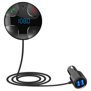 Quelima BC29B Bluetooth Hands-free Car Kit with MP3 Player, Dual USB Car Charger, FM Transmitter