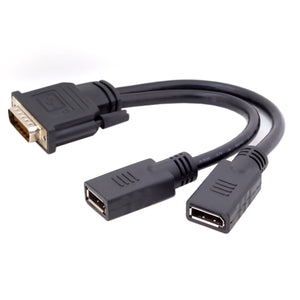 CY DB-027 DMS-59Pin Male to Dual DP Displayport Female Splitter Extension Cable
