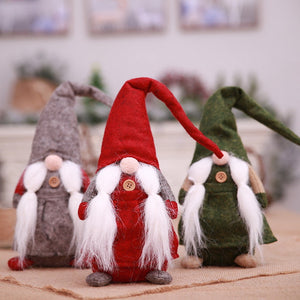Xmas Faceless Doll Plush Toy, Christmas Home Decoration New Year Gift For Kids Christmas Ornament Red
