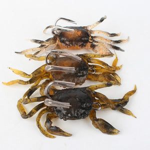 10cm Artificial Crab Lure, 3D Simulation Soft Fishing Lures Bait With Hook For Winter Fishing (Random Color) Random Color