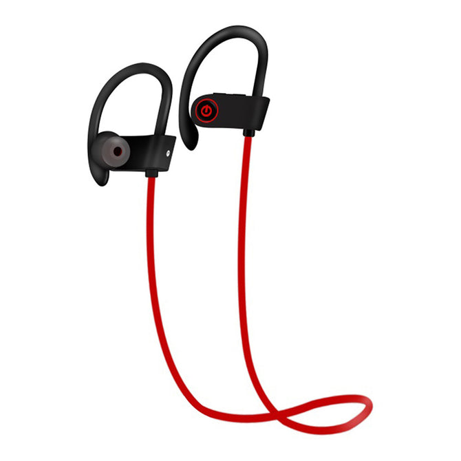 Measy Bluetooth Headphones, Best Wireless Sports Earphones w/Mic HD Stereo Sweatproof in-Ear Earbuds - Red