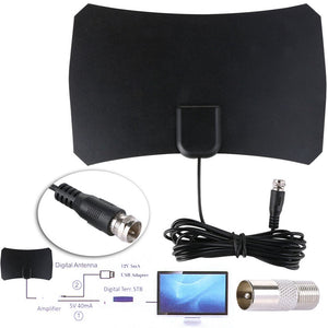 HDTV017 20mA 1080P HD Digital TV Indoor Antenna Receiver F Male 50 Mile Gain Amplified HDTV Aerial