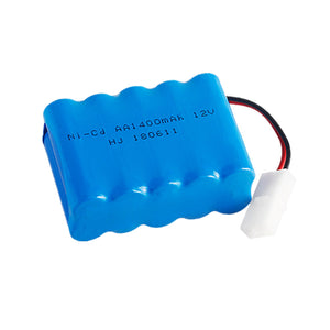 1 PCS 12V 1400mAh Ni-CD Rechargeable AA Batteries pack KET-2P plug for RC boat model car electric toys