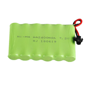 1 PCS 7.2V 2400mah SM2P Plug Rechargeable Pack Battery 6x1.2V AA Ni-MH Battery for Remote Control Electric Toy Tool Boat