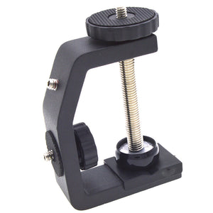 VELEDGE All Metal C Shape Clamp Bracket with 1/4" Screw for Light Stand Outdoor photography