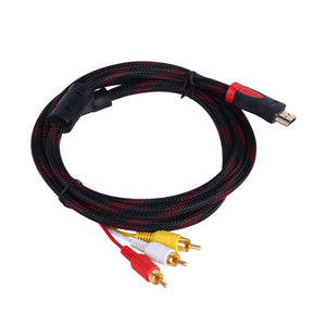 Dayspirit HDMI to 3-RCA / HDMI AV HD Cable for Computer, TV, STB - 150cm
