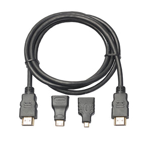Dayspirit HDTV 3-in-1 HDMI to HDMI Cable w/ Mini / Micro HDMI Adapters (1.5m)