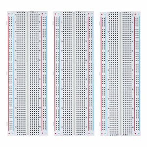 ZHAOYAO EL-CP-003 3Pcs MB-102 Breadboards, 830 Point Solderless Prototype PCB Board Kit