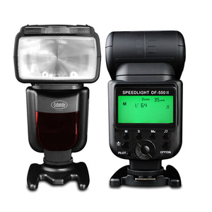 Sidande DF-550 Speedlight, SLR Camera External Top Flash Lamp - Black