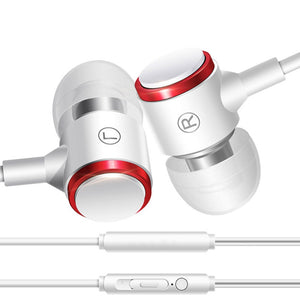 Lightweight Metal Bass 3.5mm In-Ear Earphone Earbuds, Sports Headset With Mic For Computer PC / Phones Black