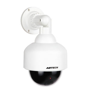 Rainproof Dummy Simulation High-speed Ball Monitoring Fake Camera With LED Light Ivory