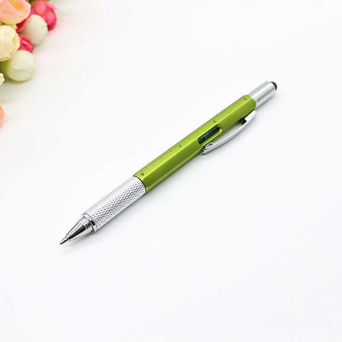 Multi-functional Screwdriver Ballpoint Pen, Touch Screen Metal Gift Tool School Office Supplies Stationery Pen Black/Yellow