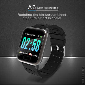 A6 Color LCD Screen Smart Bracelet Wristband Watch With Hear Rate Monitor / Sports Mode Function Blue