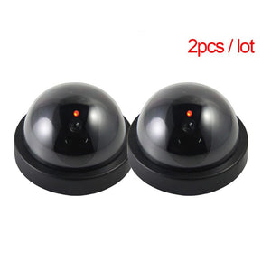 2PCS Simulation Security Fake Dummy Camera With Flash Red LED Light Indoor Simulated Video Surveillance