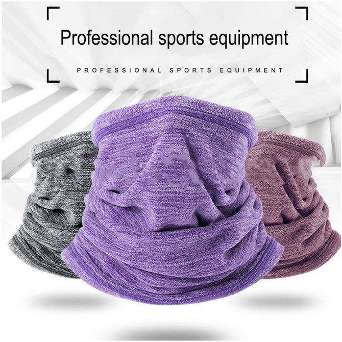 Winter Scarf Warm Thick Coral Fleece Boys And Girls Cotton Windproof Comfortable Camping Hiking Scarves One Size/Purple