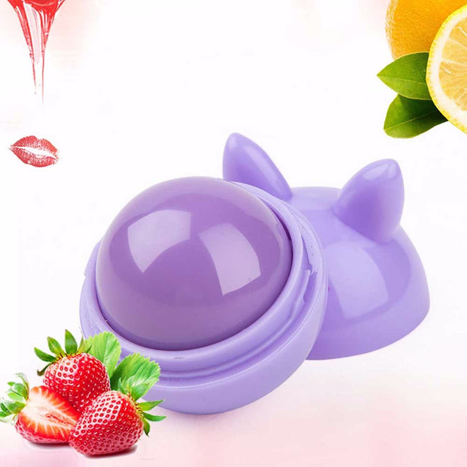 Makeup Cartoon Rabbit Moisturizing Lip Balm Natural Plant Lip Care Gloss Lipstick Fruit Embellish Random Color