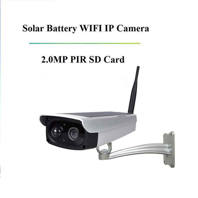STRONGSHINE 1080P HD Battery PIR Surveillance SD Card Wireless IP Solar Panel Powered Wi-Fi Camera