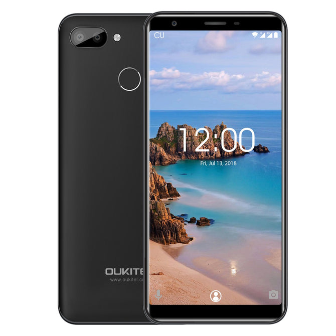 OUKITEL C11 Pro 5.5" 18:9 Android 8.1 MTK6739 Quad-Core 8MP+2MP/2MP Fingerprint 4G LTE Smartphone with 3GB RAM 16GB ROM