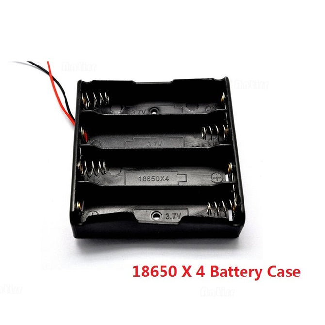 New Plastic 4x18650 Battery Case Holder Storage Box with Wire Leads for 18650 Batteries