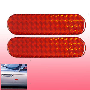 CARKING 10 Pcs Red Car Auto Self Adhesive Safety Reflective Stickers