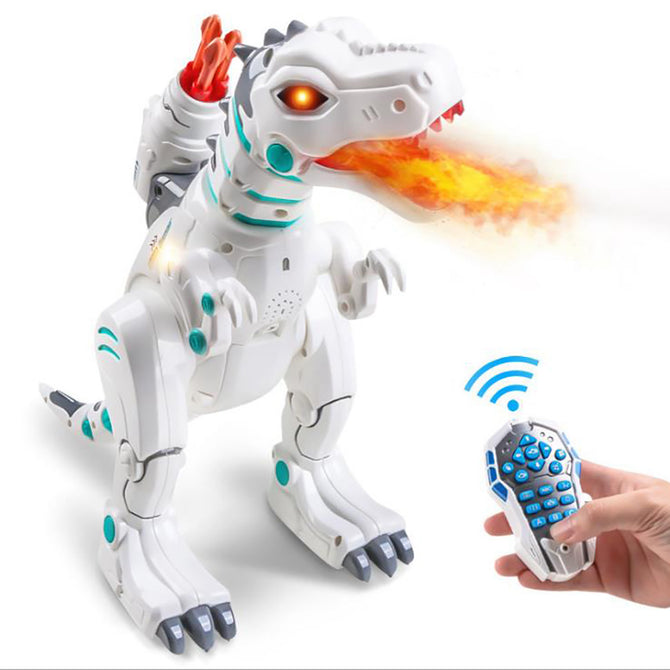 ESAMACT RC Remote Control Robot Dinosaur Toy, Rechargeable Intelligent Programmable Dinosaurs with Fire