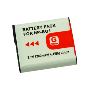 Suitable For Sony Camera Battery Np-Bg1 Full Decoding 1200mah Lithium Battery White + Black