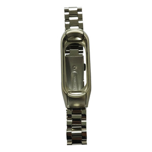 LOPBEN Stainless Steel Metal Mesh Watch Strap for Xiaomi Miband 3 - Silver