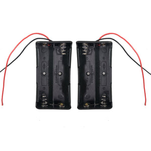 New Plastic 2x18650 Battery Case Holder Storage Box with Wire Leads for 18650 Batteries