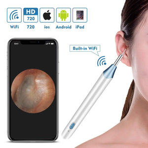 Measy Wireless Ear Cleaning Endoscope, Anti-Scald HD Visual Inspection Ear Borescope for iOS, Android, Tablet -(Not for PC)