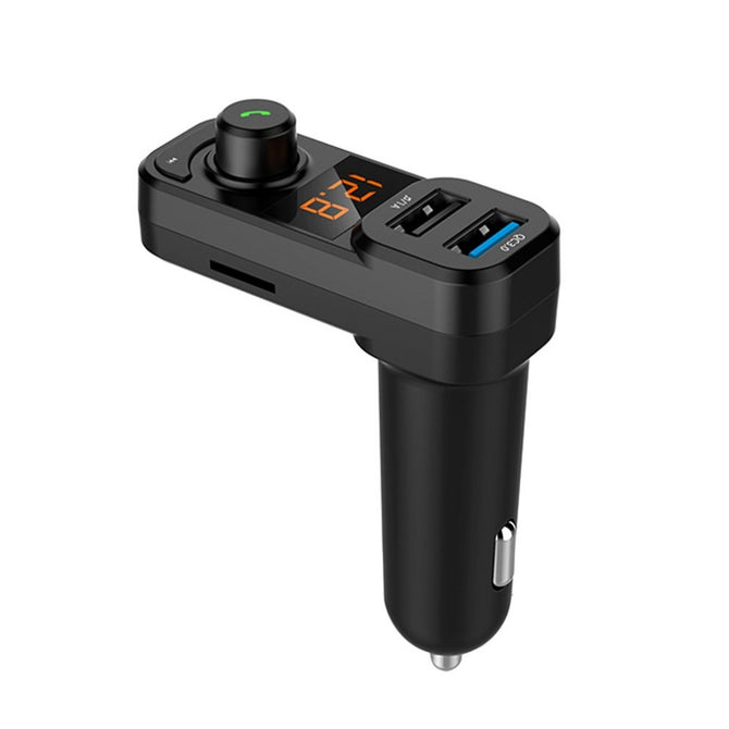 BT53Q Bluetooth Handsfree Car Kit Audio MP3 Player QC3.0 Dual USB Charger Adapter