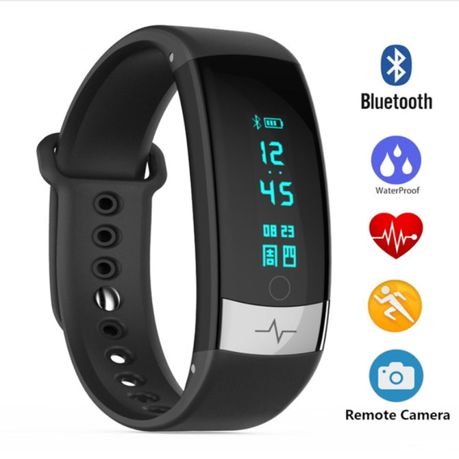 Qs03 Heart Rate Ecg Calorie Step Counter Fitness Tracker Clock Reminder Ip67 Waterproof