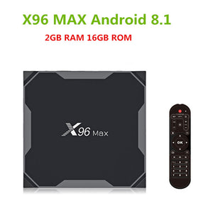 New Arrival X96 MAX Android TV 8.1 k HD 2 S905XII 2GB RAM 16GB Smart Media Player Set-top Box