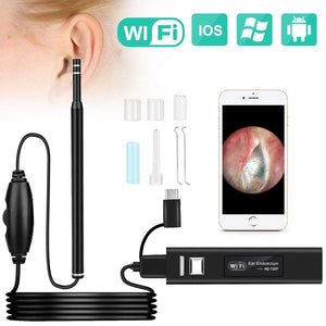 Measy WiFi USB Ear Endoscope 1.3MP Digital Ear Scope Inspection Camera with 6 Adjustable LEDs for IOS and Android , Windows