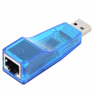 Kitbon USB 2.0 to LAN RJ45 Ethernet 10/100 Mbps Network Card Adapter for Laptop PC - Blue